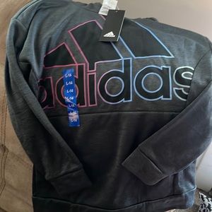 Dark gray Adidas Girls Hoodie size 14 NWT